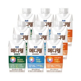 (엠디웰)메디웰 스타터팩 구수한누룽지맛+완전고단백+당솔브호두맛 9팩(각 3팩) (MDwell) Mediwel Starter Pack Savory Nurungji Flavor+Complete High Protein+Dansolve Walnut Flavor 9 Packs (3 of Each)