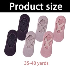 JISRKP 3 Pairs Of Pilates Socks, Non Slip Yoga Socks ， With Straps, Suitable For Pilates, Fitness, Ballet, And Home Workouts