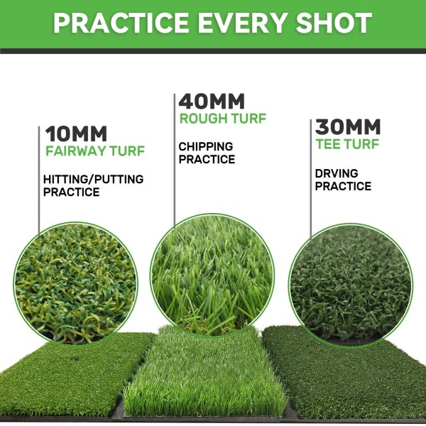Golf Hitting Mat,Golf Training Mat for Swing Driving Chipping with