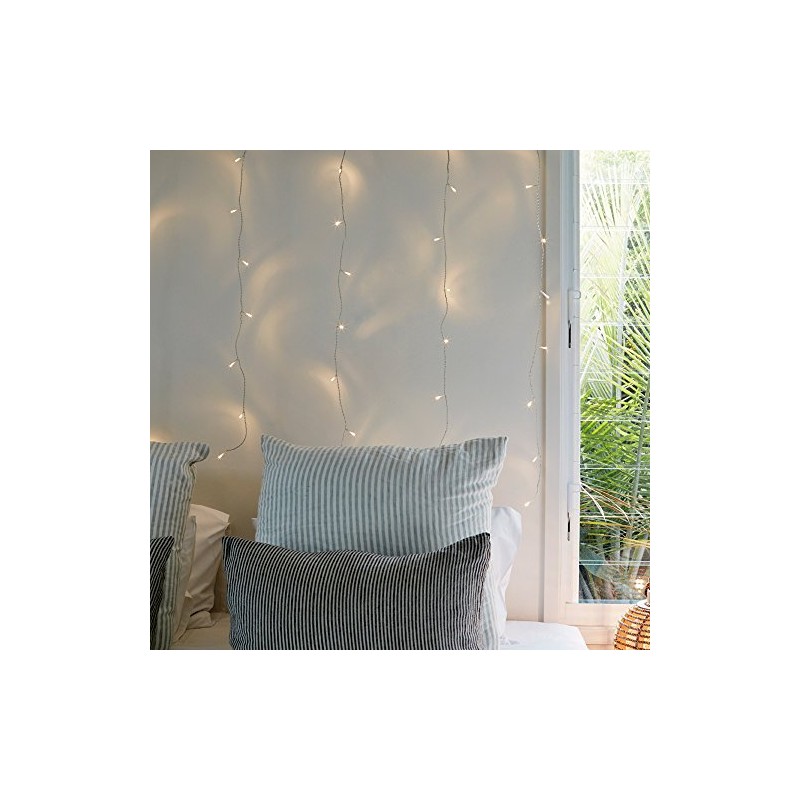 Lights4fun 1m x 1m Indoor Curtain Fairy Lights with 40