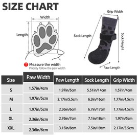 PUPTECK Anti Slip Dogs Shoes for Hot/Cold Pavement, Senior Booties, Rubber Boots & Paw Protectors for Small Medium Large Size Dogs to Prevent Licking, Grippy Socks for Hardwood Floors, Leopard, L