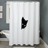 CafePress Black Cat Decorative Fabric Shower Curtain