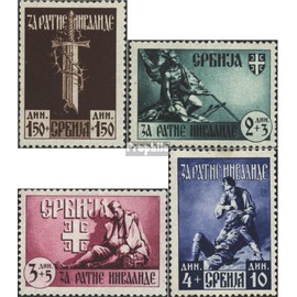 Serbia (German.cast.2.world.) 86-89 (complete.issue.) unmounted mint/never hinged ** MNH 1943 war invalids (Stamps for collectors) Military/Knight