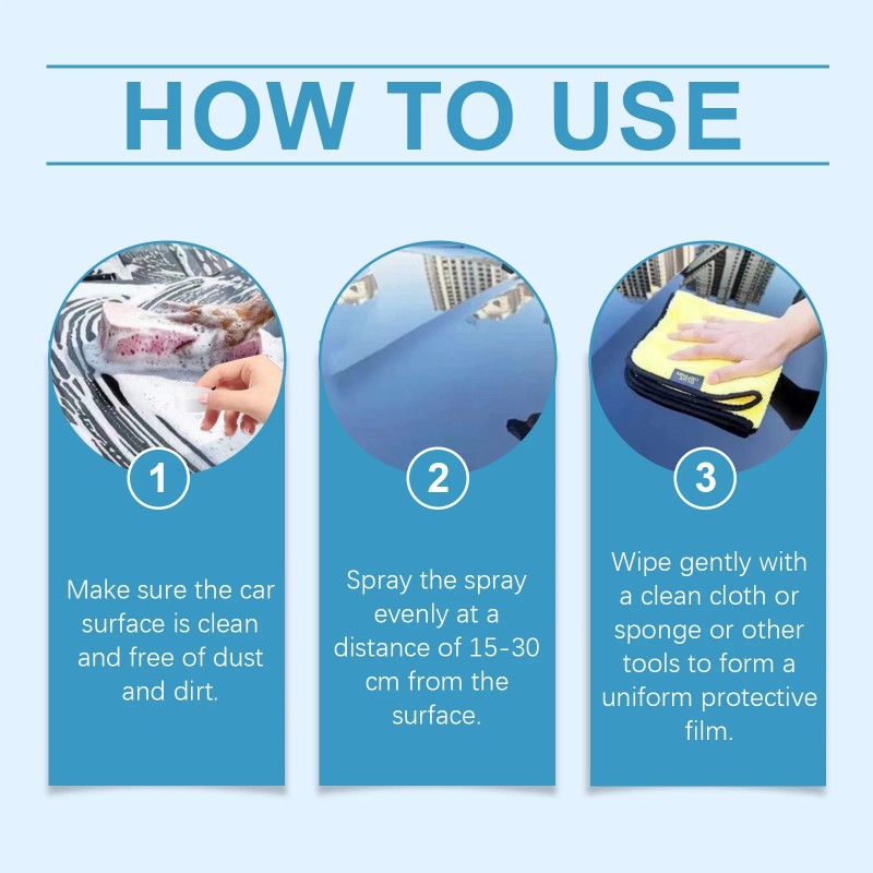 Car Coating Spray,Quick Effect Coating Agent,Car Scratch Wax Polish Spray