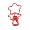 100pcs Binder Clips Flower Shape Hollow Long Tail Cartoon Metal