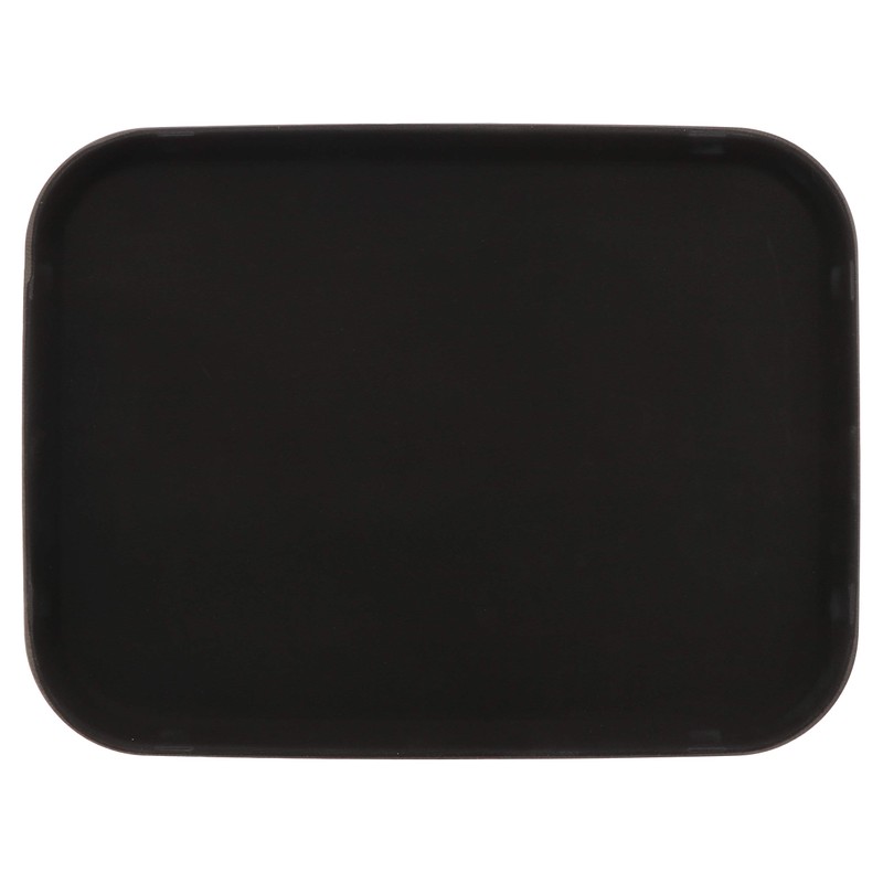 G.E.T. NS-1216-BK BPA-Free Non-Slip Plastic Rectangular Serving Tray, 12" x