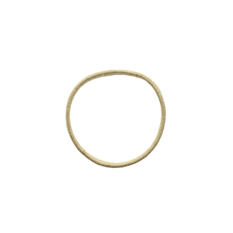 Blonde Large Flat Hair Elastics, Renewable Bamboo, Pack of 12