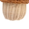 Mumusuki Rattan Woven Basket Bag, Handmade Acorn Shape Basket, Shoulder