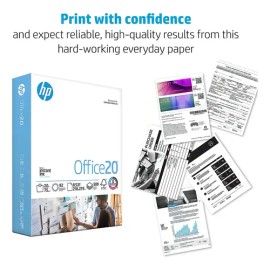 Papel Bond Hp Office 20 Blanco 75 Gramos Carta 500 Hojas                                                                                              