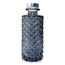 Diffuser Glass Bottle with Cork, Reed Diffuser, Oil Fragrance, Small Flower Decoration Glass Bottle Vase (Gray)