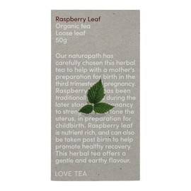 Love Tea Raspberry Leaf Loose Leaf Tea, 50g