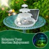 AISITIN 3-Tier Bird Bath with 6.5W Solar Pump & Lights,
