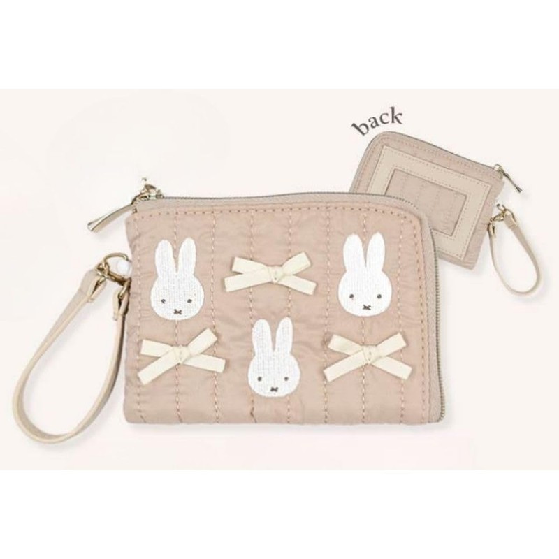 Miffy Daily Pouch, Beige, My Favorite Ribbon Miffy
