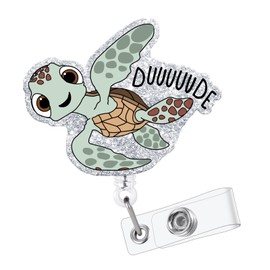 Funny Turtle Badge Reel Holder Retractable with Swivel Alligator Clip for Nurse Name Tag Card Nursing for Doctor Teacher Student Employee Office Medical Work 3