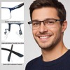 CARA Ultra Lightweight Progressive Multifocus Reading Glasses Men, Metal Frame