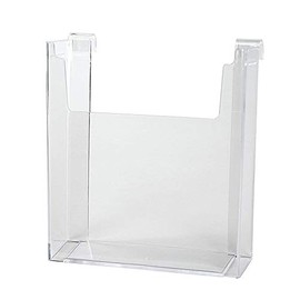 8 ½ x 11 inch Clear Acrylic Literature Holder for Wire Grid - Fits 3" On Center Wire Grid