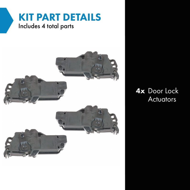 TRQ Power Door Lock Actuators Kit Set of 4 for