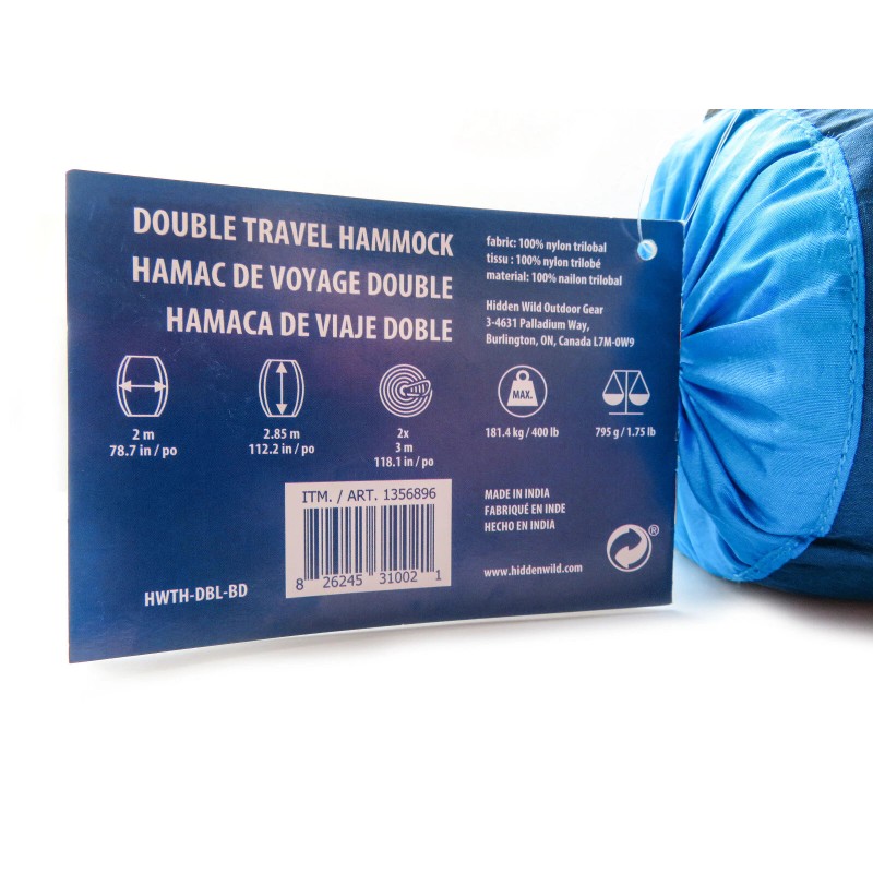 Hidden Wild DOUBLE TRAVEL HAMMOCK