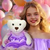 Blueweenly Quince Bear De Peluche para 15 Años Con Vestido