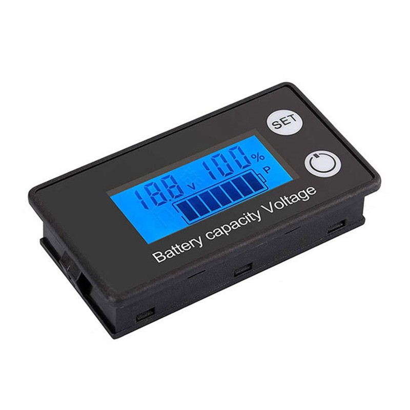 LCD Multifunction Monitor Display Digital Battery Capacity Voltage Meter Blue