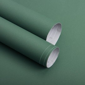 Froluya Emerald Green Peel and Stick Wallpaper 16 inch x 118 inch Green Contact Paper Matte Removable Waterproof Peel and Stick Wallpaper Self-Adhesive Contact Paper for Cabinets Bedroom Bathroom