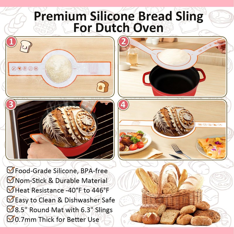 Sourdough Starter Kit, 34oz Sourdough Starter Jar, Bread Sling for