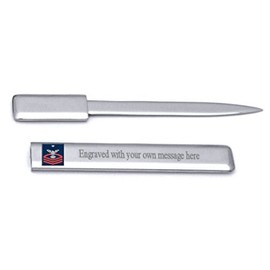 USA Navy Senior Chief Red E-8 Electrician-Mate EM Engraved Letter Opener