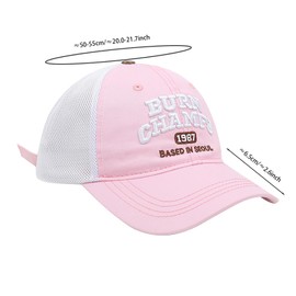 YJZQ Kinder Baseballkappe Atmungsaktive Mesh Kappe Kleinkind UV-Schutz Sonnenhut Verstellbare Schlappmütze Jungen Mädchen Leichte Schirmmütze Gestickte Sportmütze für 4-10 Jahren Kinder