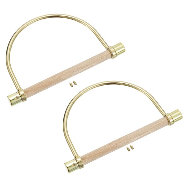 sourcing map Semicircle Purse Handles Frame, 2Pcs 6.18" Metal Purse