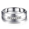 NUNCAD Titanium Men's Wedding Band Engagement Ring with 9 Large