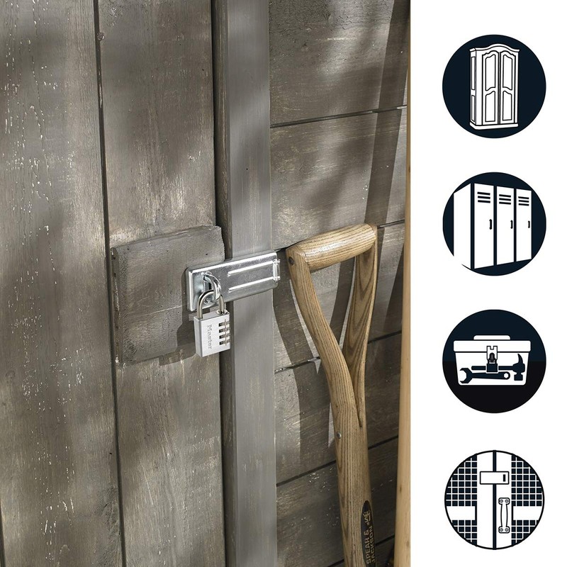 Master Lock 7640704EURD 115mm Hasp and 40mm 4 Digit Resettable