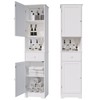 Viaozutis Tall Bathroom Cabinet, Storage Cabinet with 2 Doors & 2Drawer, with Ajustable Shelve, for Bathrooms, Kitchens,Entrances,Bedrooms（White）