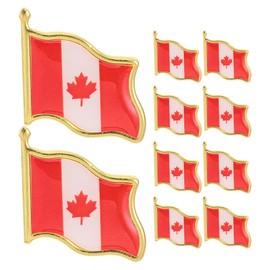 Awleynz 10/30/50Pcs Canada Flag Lapel Pins, Metal Enamel Maple Leaf Brooch, Maple Leave Pride Day, Canada Souvenirs for Hat Bag Travel Gifts National, Independence Day Decor (10)
