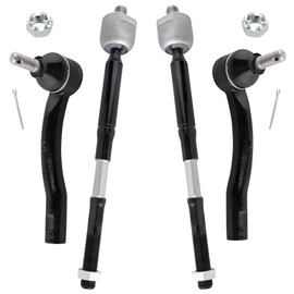 YMAUGP 4pcs Front Inner Outer Tie Rod End Links Kit Suspension Steering Part EV470 ES80431 ES80432 for Toyota Corolla 2003 2004 2005 2006 2007 2008