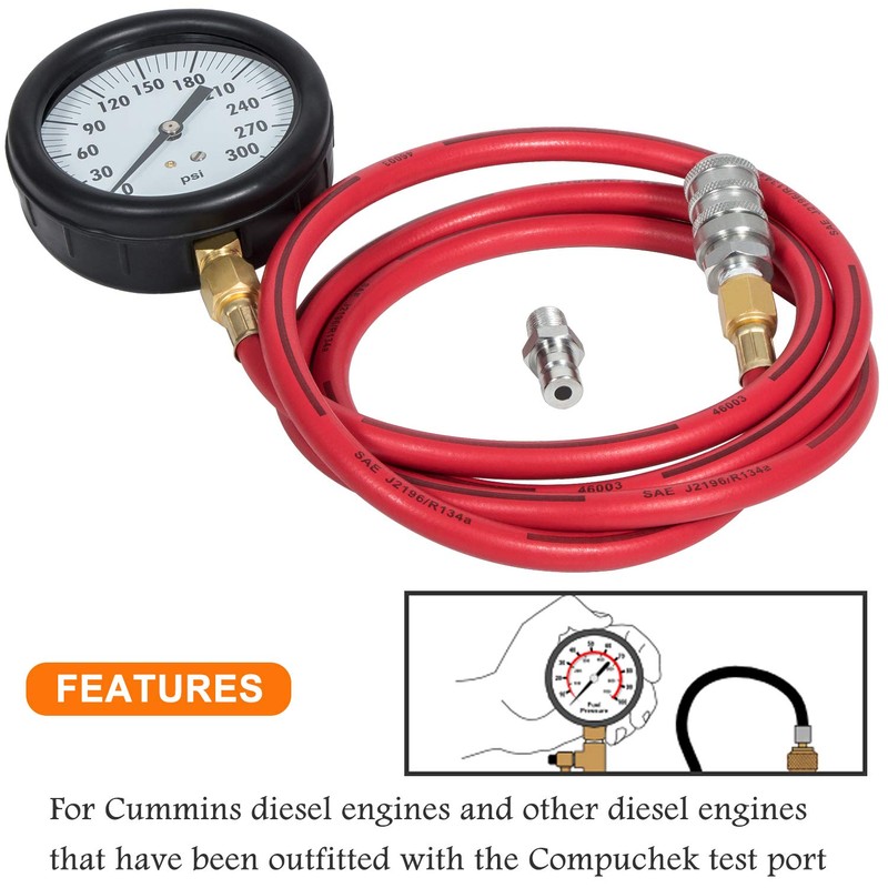 Bonbo TU-32-20 Compucheck Fuel System Pressure Test Gauge 0-300 PSI