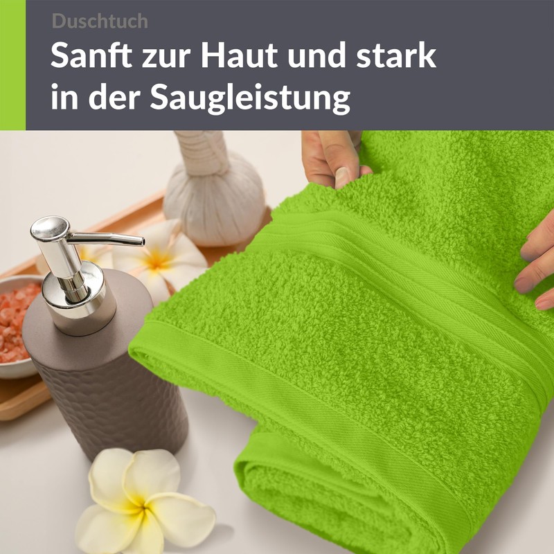 Lashuma Linz Beach Towel Apple Green Cotton Bath Towel for