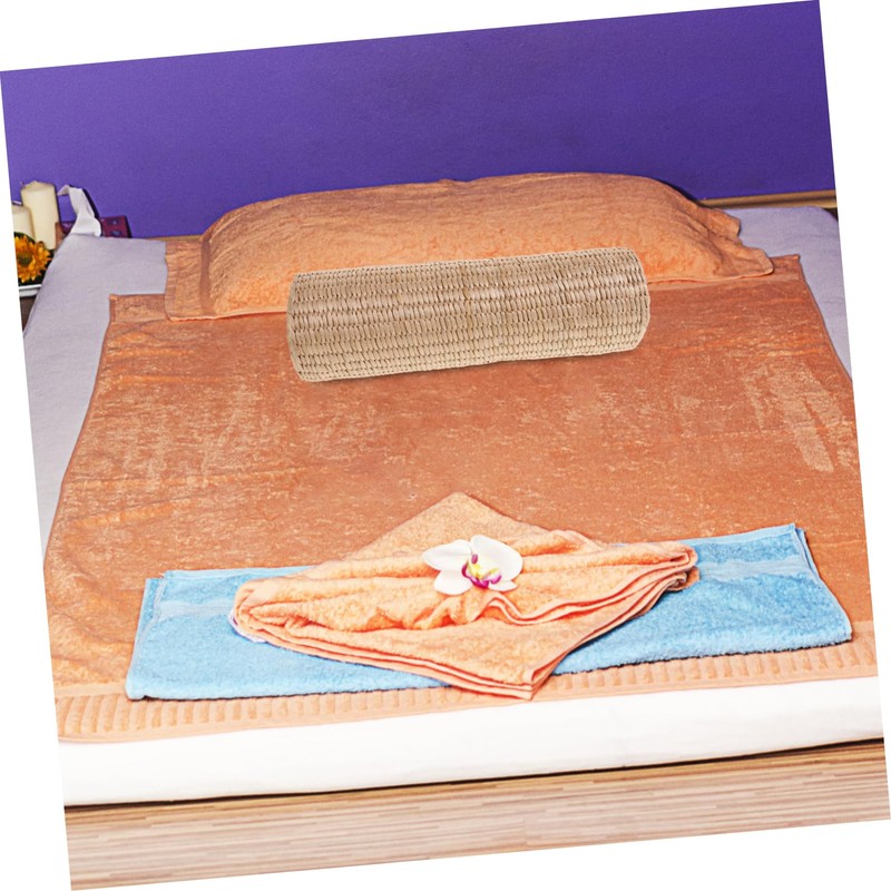 WHAMVOX Cooling Straw Pillow for Steam Breathable Neck Support Handwoven