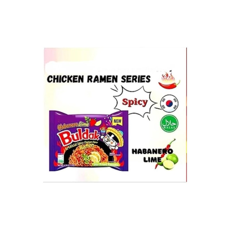 Korean Instant Noodles (CASE SET, HABANERO LIME BULDAK)