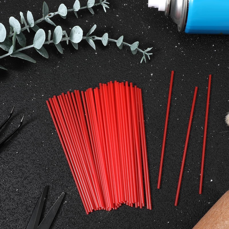 50 Pack Spray Can Straw, Red Plastic Spray Can Tips,