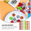 SAFIGLE 90 PCS Multifunctional Erasers Delicate Sports Ball Erasers Portable