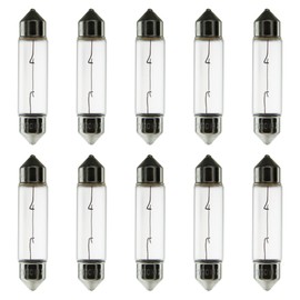 Sunlite Xelogen Wedge Base T3.25 Mini Tube Light Bulb, 10W, 12V, 120 Lumens, 20,000 Hours, Clear, Low Voltage Landscape Lighting, T3 Wedge Base Bulbs for Indoor and Outdoor Use, 10 Pack