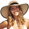 FURTALK Womens Sun Straw Hat Wide Brim UPF 80 Summer