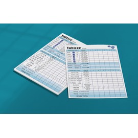 PartiKraft - 2 x Yahtzee Score Pads - 50 Tear Off Game Sheets per Pad - A5 Size - 6 Games on Each Sheet (2 x Notepads)
