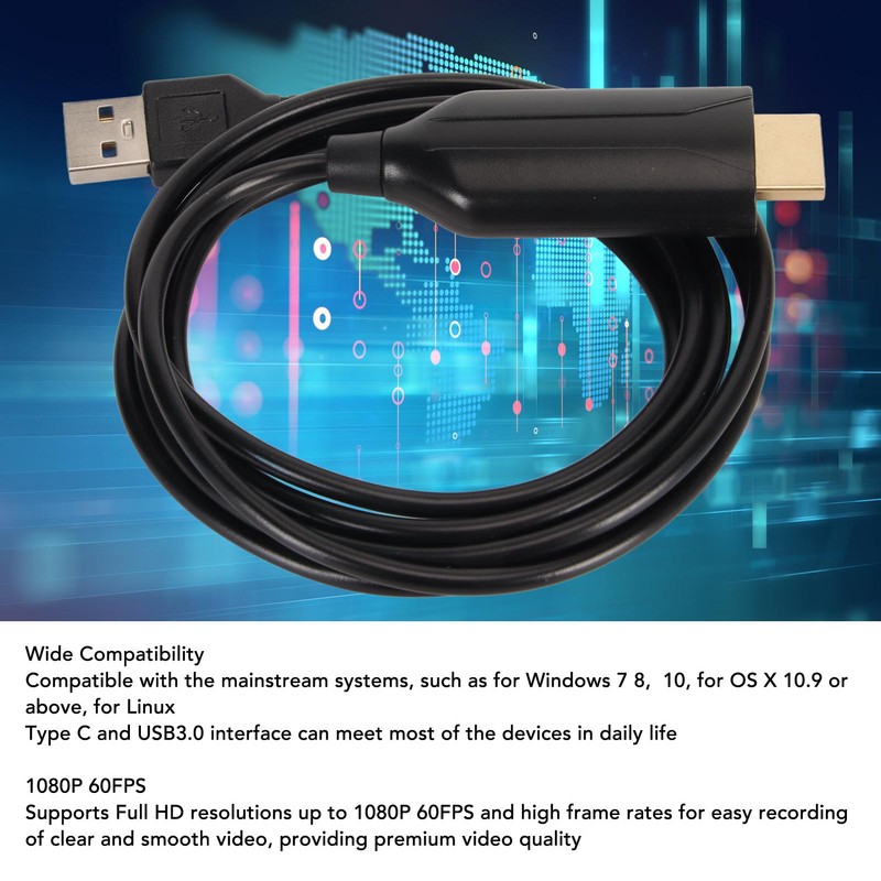 Video Capture Card Cable HD 1080P 60fps HD Multimedia Interface
