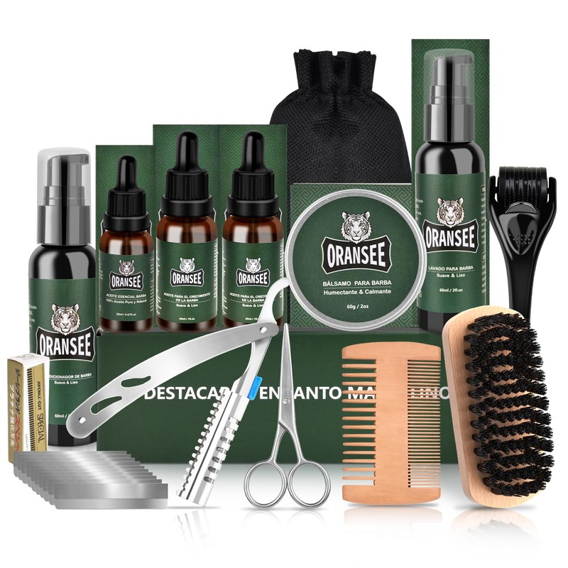 Kit Cuidado de Barba para Hombre 14 en 1 con