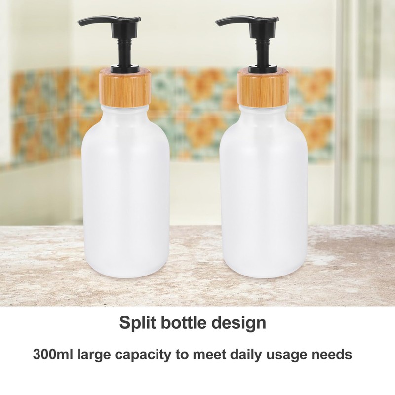 FOMIYES 2pcs Refillable Pump Bottles Liquid Dispensers for Lotion Shampoo