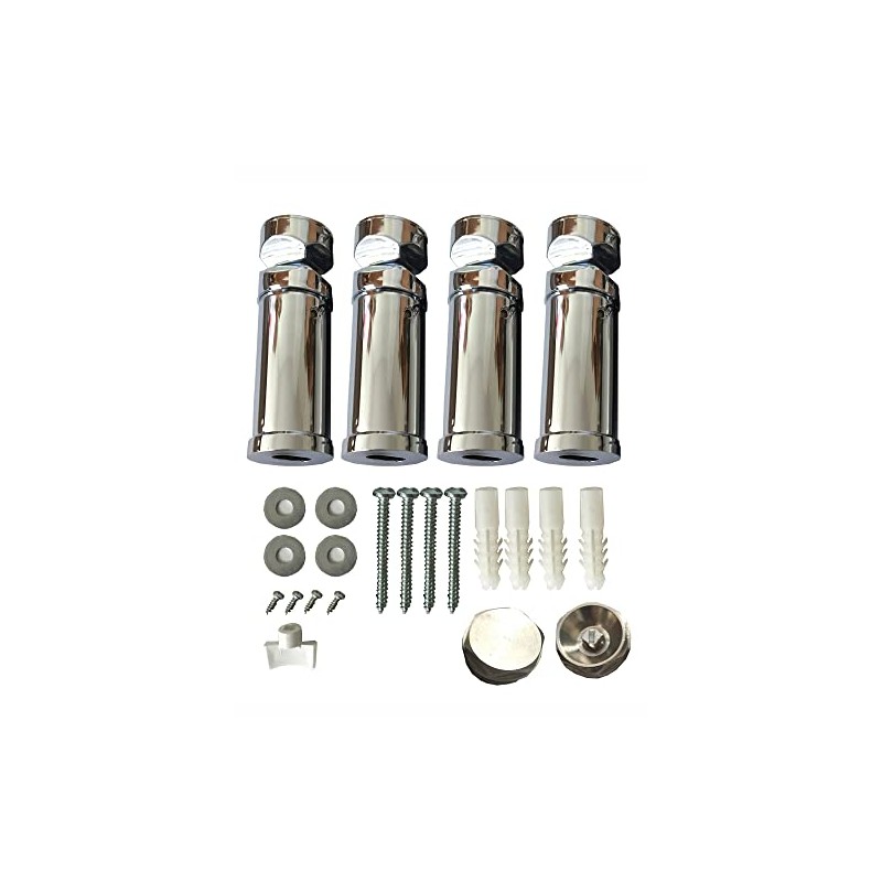 Bathroom Radiator Mounting Set Chrome