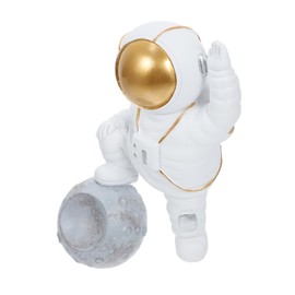 WOONEKY 1pc Adorable Astronaut Model Desktop Spaceman Figurine for Space-Themed Parties Room Decoration Material Realistic Details for Boys and Girls Collectors