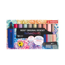 STABILO - Resaltador - BOSS ORIGINAL NatureCOLORS Wildflower - Set de escritorio de 10