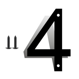 5 InchStainless Steel House Numbers, Metal Address Numbers and Letters, Black Door Mailbox Number, House Address Letter and Number for Office Home Farm Outside (Alloy number 4)